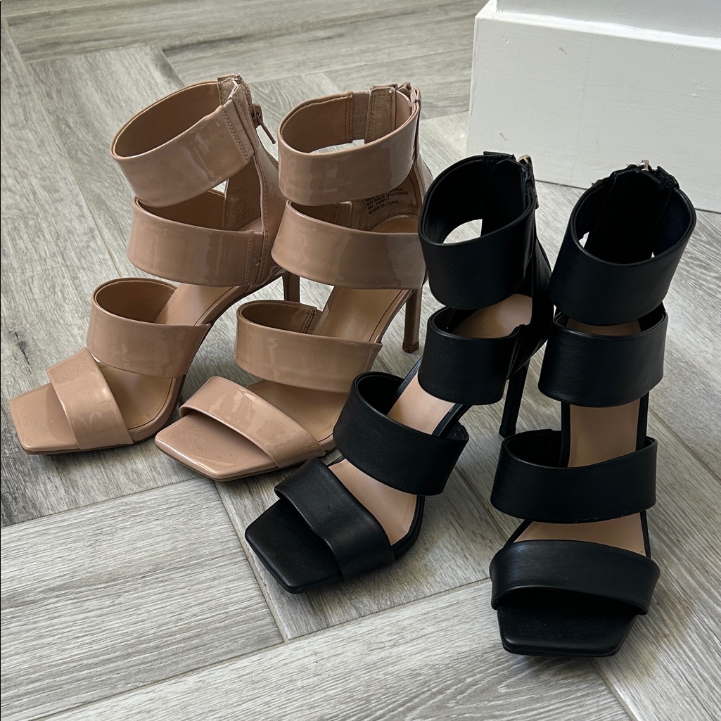 Nwot Set Of 2 Lianap Inc Black And Tan Heels - 8